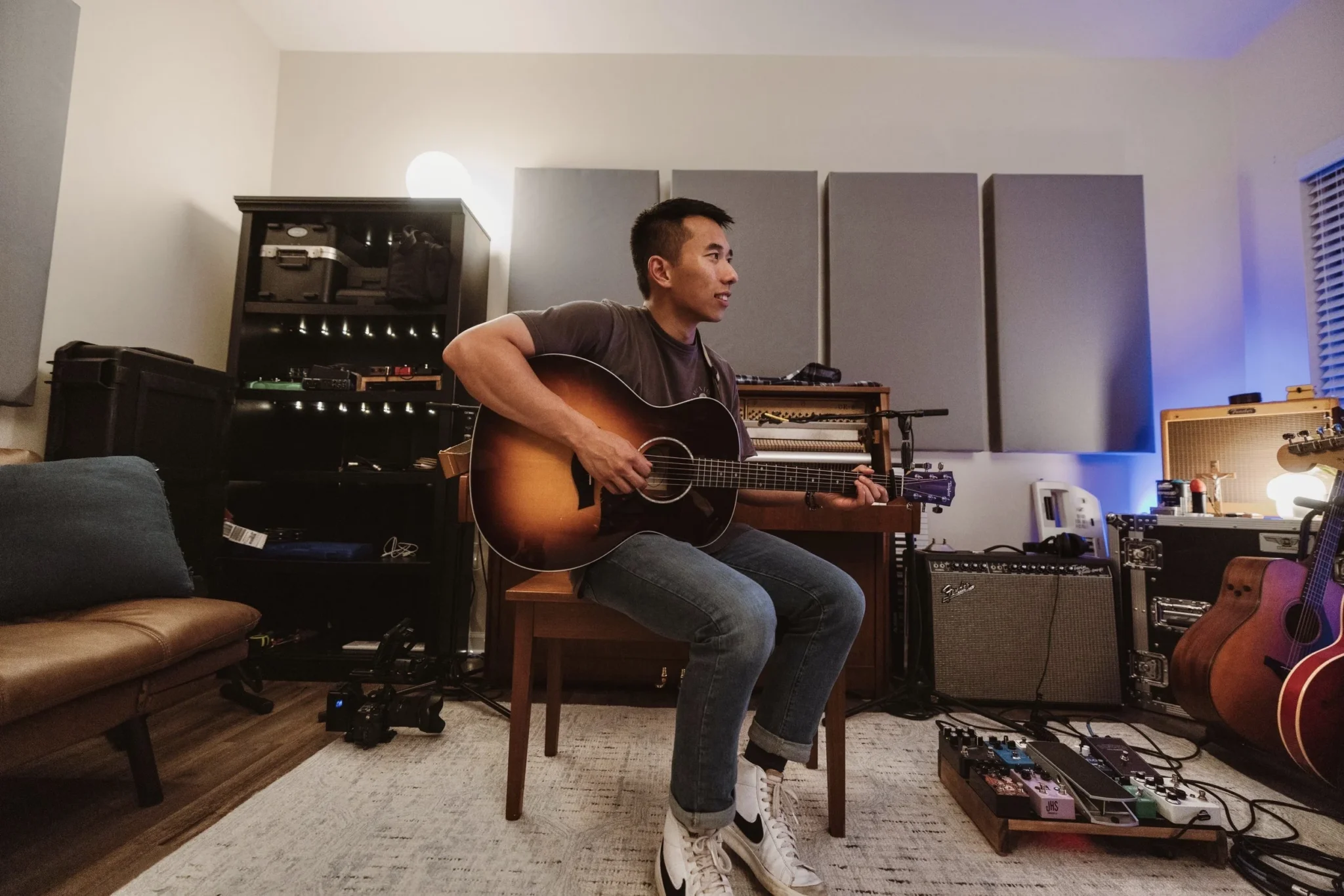 Austin Satrio in the studio