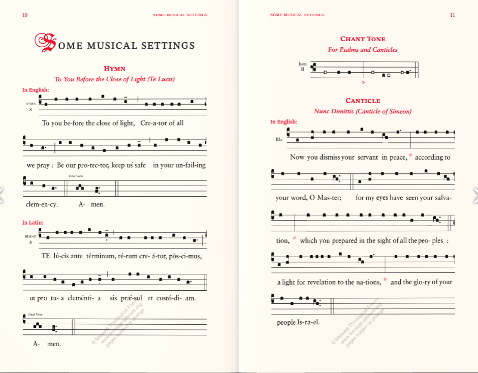 Compline with Midwets Theological Forum